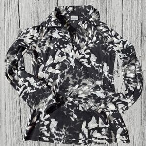 Columbia Black and White Fleece Pullover